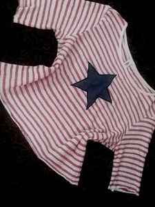 Y2k Star Striped top