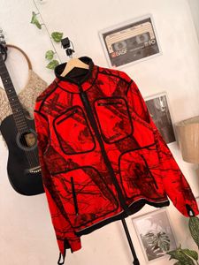 Red Camo Fleece Lined Jacket