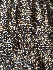 Leopard Print Smocked Off-Shoulder Top