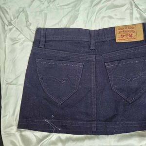 Dark Wash Denim micro Mini Skirt