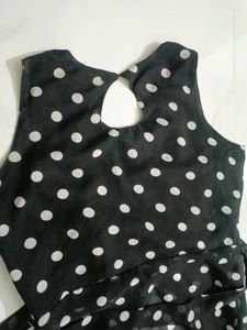 Polka Dot Maxi Dress with Slit