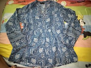 Trending Blue Floral Print Kurti