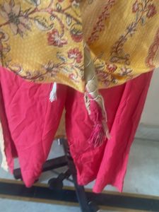 Yellow Printed Kurta