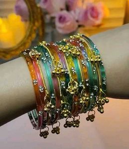 Trending Colorful Rhinestone Bangles set
