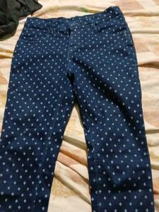 Blue Patterned Jeans