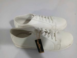White Leather Casual Sneakers