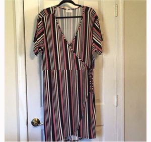 Striped Wrap Dress