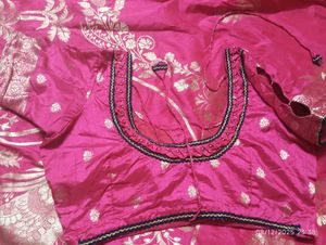 Elegant Pink Readymade Saree Blouse
