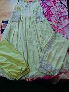 Elegant Light Green Anarkali Suit