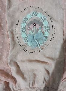 Cute Embellished Pink Top
