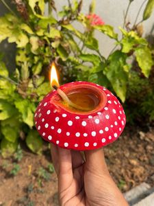 Handmade Polka Dot Diya
