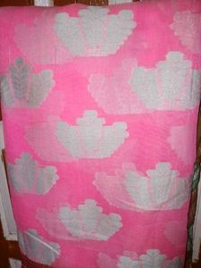 Elegant Pink Saree with Gold Border