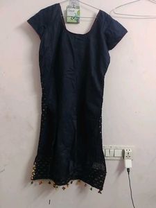 Embroidered Kurta with Tassels
