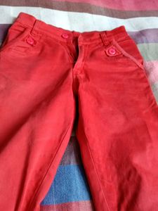 Red Girls' Pants
