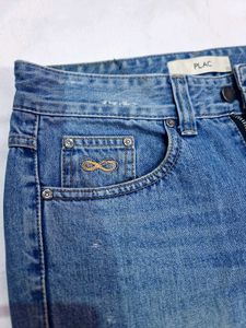 Blue Distressed Denim Jeans
