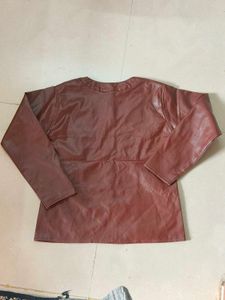 Stylish Brown Faux Leather Jacket