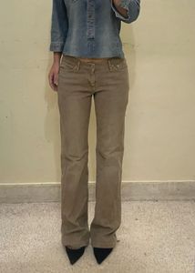 Low waist tan jeans