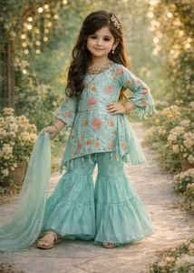 Stunning Designer Girl's Sharara Set