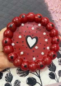 Combo of 2 😍 Red Pearl trinket tray and white