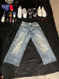 Wide Leg Denim Jeans