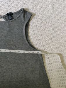 Gray Sleeveless Swing Dress