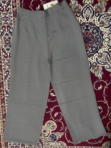 Stylish Grey Wide Leg Trousers
