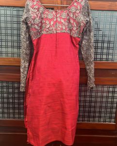 Full Sleeves Ash and Rose Kurta