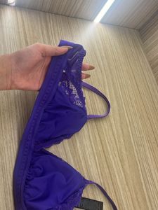 Mark&amp;Spencer Purple Lace Trim Bra