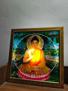 Framed Buddha Painting with lamp
