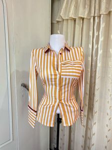 Chic Striped Button-Up Shirt