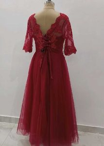 Classy Elegant Red Lace Gown❤️