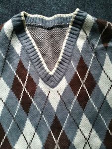 Argyle Knit Sweater Vest
