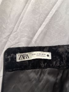Black Velvet Mini Skirt