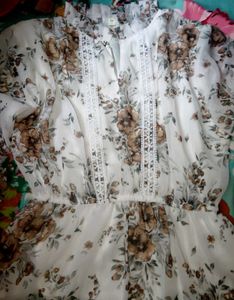 Chic Floral Print Tunic Top