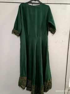 Girls Anarkali Kurta In Green Colour