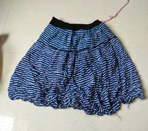 Bohemian Blue Striped Skirt