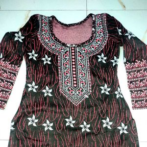 Winter Floral Print Dress