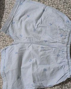 Light Blue Gingham Turtle Shorts