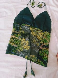 Bohemian backless Halter Top