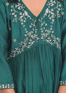 Emerald Green Embroidered Kurta
