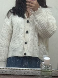 Cream Knit Cardigan