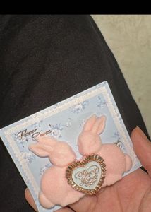 Flower Knows Pink Bunny Hair Clips