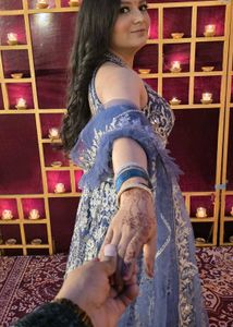 Stunning Blue Embroidered Lehenga Choli