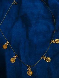 beautiful invisible laxmi coin chain for women
