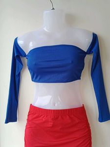 Blue off shoulder top♥️