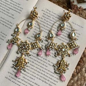Royal Pink Chandbalis Earring