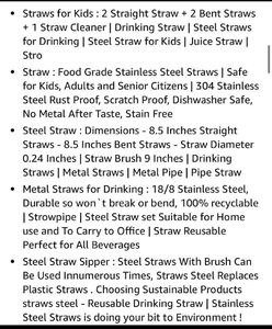 🧿❤️🆕Set Of Ecofriendly Straws 🔥Bestseller🔥