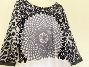 Black and white salwar suit