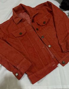Orange Denim Jacket