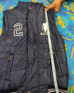 Stylish Navy Blue Vest Jacket